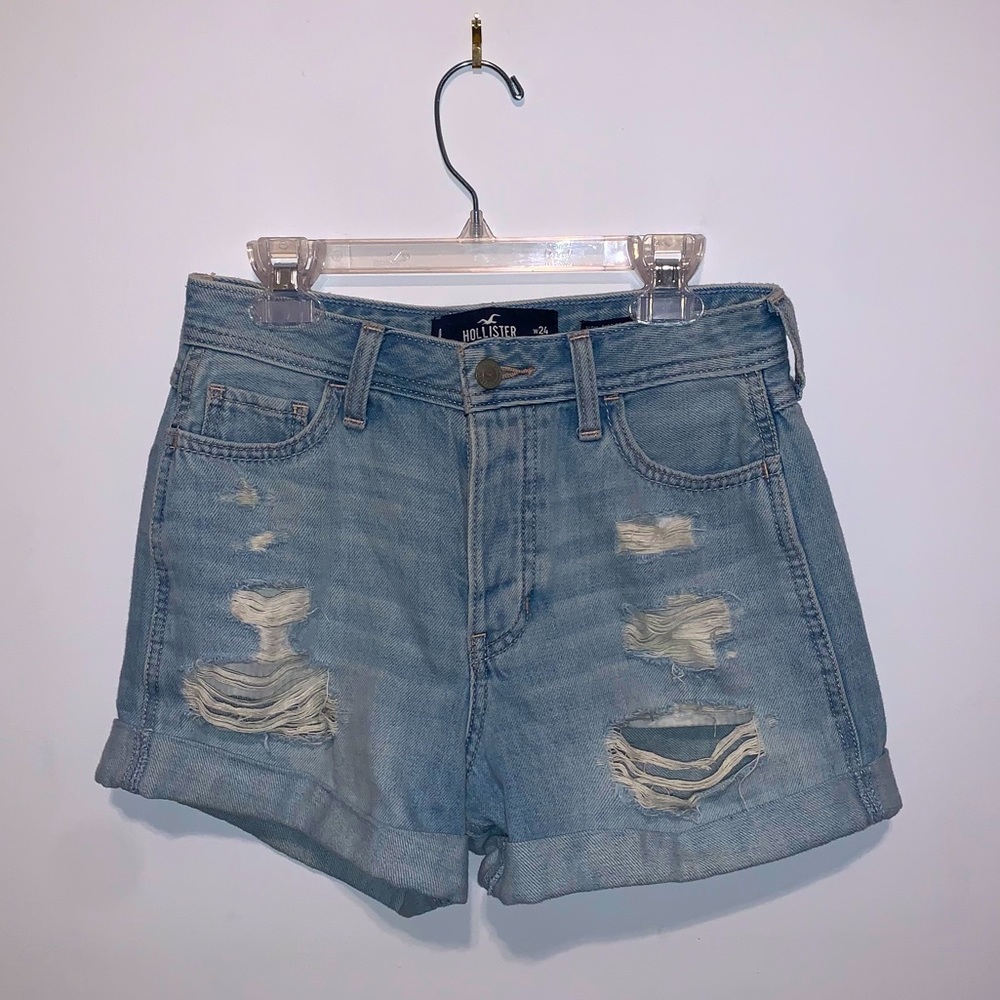 hollister distressed jean shorts